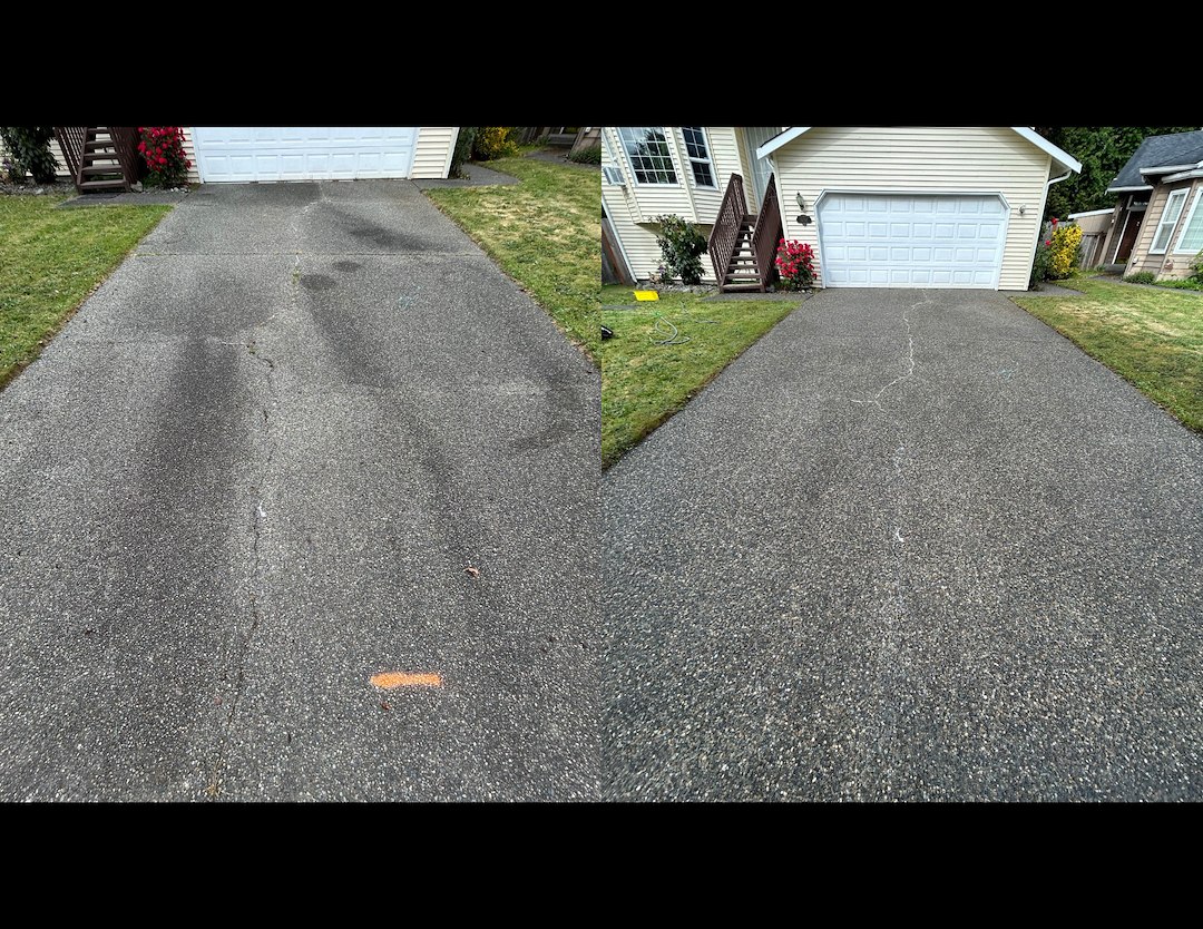 Pressure Washing Removal of Hydraulic Fluid in Monroe, WA